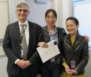 Wei Wei with Ben Neel and Naoko Tanese after successfully defending her dissertation